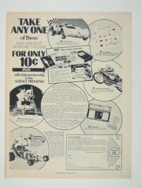 Model Ad Print Vintage 1971 Science Lunar Module